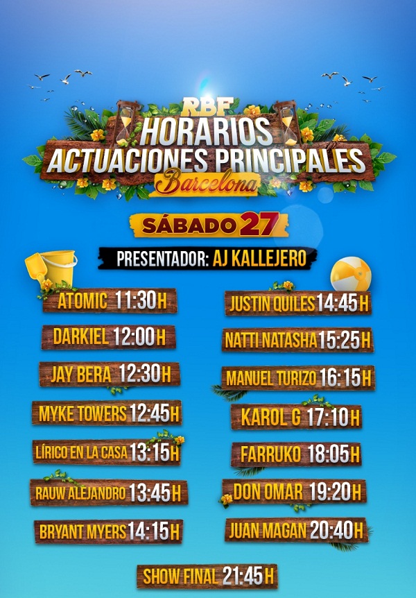 horarios rbf 2019 barcelona